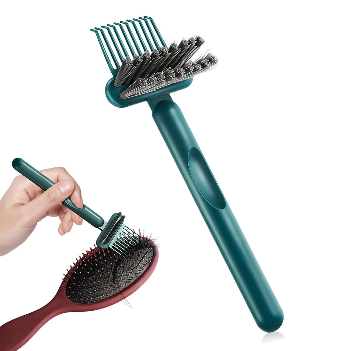 MAYCREATE Hair Brush Cleaning Tool Cleaner Comb, 2-in-1 Hair Detangling Rake Brush Tangled Hair Remover Tool for Removing Hair Dust, Home or Salon Use MAYCREATE Hair Brush Cleaning Tool Cleaner Comb, 2-in-1 Hair Detangling Rake Brush Tangled Hair Remover Tool for Removing Hair Dust, Home or Salon Use